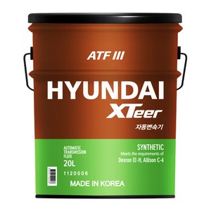 현대 엑스티어 XTee ATF3 20L 자동미션오일 자동변속기, 1개