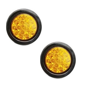 24v LED 원형 데루등램프, 2개, C-000황색(2개)