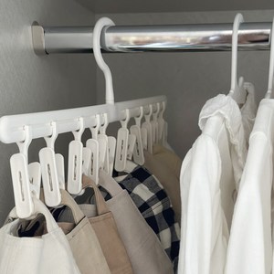 리블리홈 회전형 모자 걸이 모자정리 거치대 집게걸이 행거 10P [집게10P], 화이트, 1개, 집게 10P