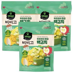 비비고 CJ 우리아이 한입 백김치 270g, 3개