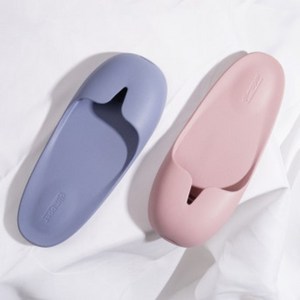 [슬림퍼] 뮬보스 2개 SET 양발 구분 없는 문에 안걸리는 발등 낮은 욕실화, 카밍실버(280mm), 카밍실버(280mm)