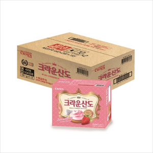 크라운 산도 딸기크림치즈, 161g, 12개