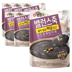 샘표 밸런스죽 검은콩 흑임자죽, 420g, 6개