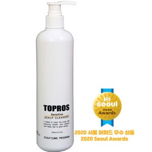 탑프로스 민감성두피용 샴푸 (TOPROS Sensitive Scalp Cleanse) [전문 두피관리실용 두피클렌져], 1개, 400ml