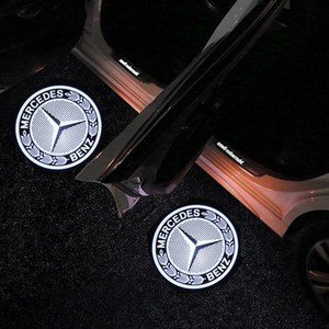 벤츠 3D 고급형 도어라이트 LED C/E/S클래스 GLC GLA 2ps한세트 무변색 유리가공, 1세트, 맥이삭표
