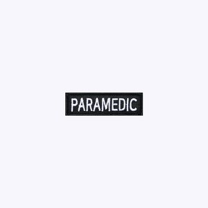 PARAMEDIC 검정+흰색 BW72 - 소방 구조 안전 응급구조 안전사 오버로크 벨크로 마크 약장 와펜 자수