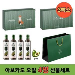 [선물용] 멕시코 아보카도 쿠킹오일 블랜딩제품 4병 선물세트, 3세트