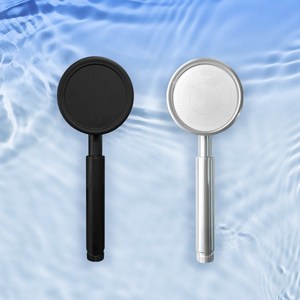 인뮤즈 S라인 알루미늄 스테인리스 샤워기 헤드 샤워헤드, 실버, 1개