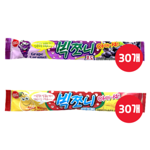 빅쪼니 새콤달콤 2종 포도맛 애플망고맛, 15g, 60개