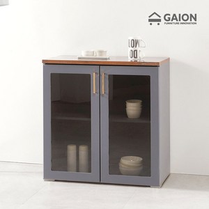 가이온 로아 800 유리도어 수납장, 그레이