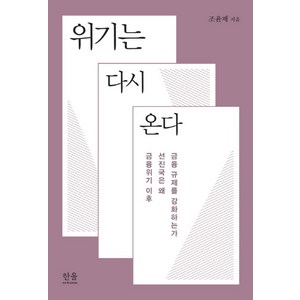 위기는 다시 온다:금융위기 이후 선진국은 왜 금융 규제를 강화하는가, 한울아카데미, 조윤제