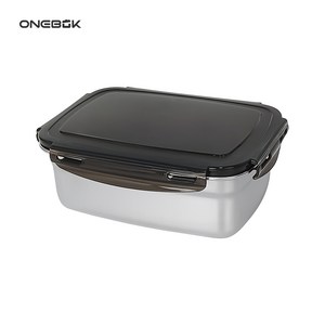 [ONEBOK] 원복 스테인레스 밀폐용기 직사각형 1350ml, 1개
