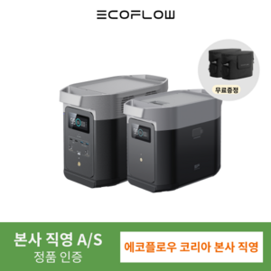 [델타2 단품 구매 시 160W 태양광 패널&전용 가방 증정] 에코플로우 EcoFlow 파워뱅크 델타2 DELTA 2 대용량 고속충전 캠핑용 휴대용 220V LFP 인산철 배터리, 델타2+추가 배터리, 1개