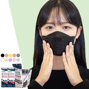 [엔에이웰] KF94 황사 미세먼지마스크 50매 대형 블랙/낱개포장, 소형(키즈), 블랙
