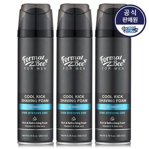 포멀비 포맨 쿨킥 쉐이빙폼 후레쉬 오리지널, 3개, 200ml