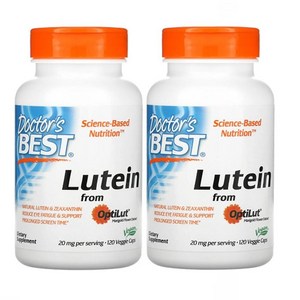 닥터스베스트 2개X OptiLut 루테인 캡슐당 10mg 베지 캡슐 120정, 2개