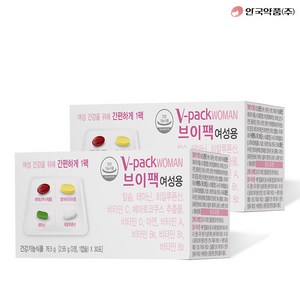 [안국약품] 브이팩 V-PACK 하루한포데일리 여성용 60포 (2개월분), 2개, 76.5g