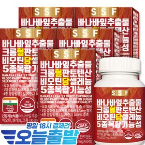 순수식품 혈당바나바잎 크롬 판토텐산 비오틴 셀레늄, 5박스, 60정