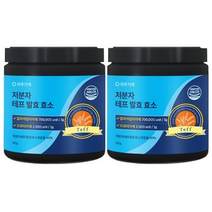 저분자 테프 발효 효소 곡물 분말 식약청 HACCP 자주가게, 2개, 90g