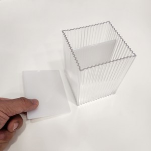 사각 반투명 케이스 일본산 펜홀더 플라스틱 꽂이 (8cm), 1개, 화이트 (리플04)