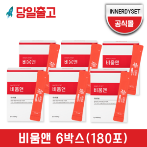 INNERDYSET 이너디셋 비움앤 고함량 베타인 유산균 천연효소 비움엔효소, 90g, 6개