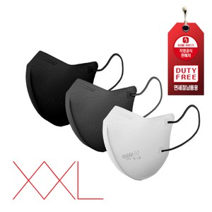 [A3마스크] 2024 NEW 초특대형 프리미엄 얼큰이마스크 (국산/면세점납품용), 3종세트(블랙40+그레이30+차콜30) 100매