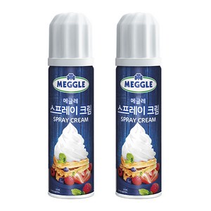 메글레 스프레이 휘핑크림 250g 동물성크림(우유) 68.8%, 2개