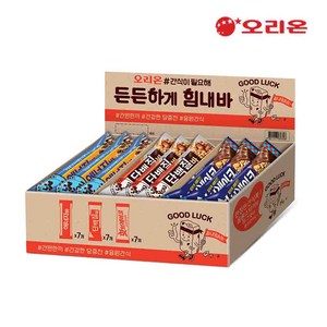 오리온 간식시리즈 든든하게힘내바 단백질바 34g x 7p + 에너지바 40g x 7p + 핫브레이크 50g x 7p, 3세트