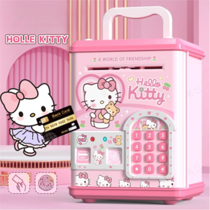 산리오 저금통 비밀번호 금고 동전 ATM 미니금고 지폐 저금통 HY002ZJ001, 1개, 헬로키티C