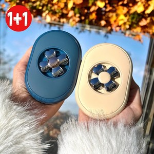1+1(2개) 충전식 손난로 보조배터리 10000mAH 대용량 휴대용 전자 핫팩 피젯손놀이 손날로, 베이지 2개