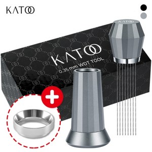 카투 0.35mm 커피 침칠봉 칠침봉 디스트리뷰터 도징컵 도징링 탬퍼, Silver, 1개