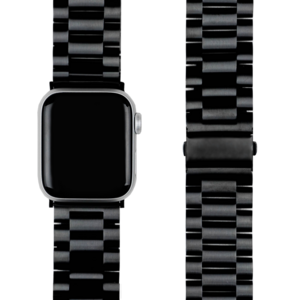 모할랩 애플워치 3/4/5/6/7/8/SE 호환 리미티드 메탈 스트랩 + 보호필름 1p 세트, 45mm, 02블랙, 45mm