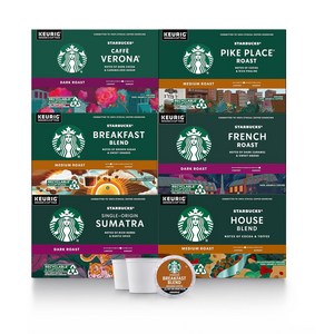 스타벅스 큐리그 캡슐 커피 72개입 5종 / 리미티드 에디션 2종 모음 Starbuck Keurig K-cups, 수마트라 다크 로스트 72개입, 12g, 1개