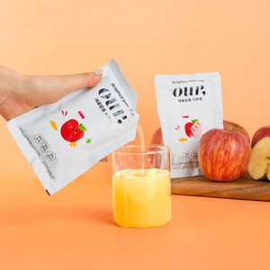무설탕 OUR 아우어 사과즙 110ml 무첨가 착즙 주스, 60개