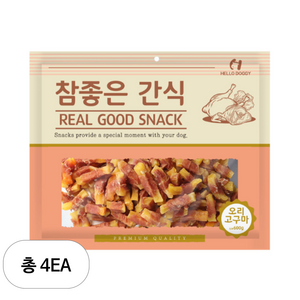 헬로도기 참좋은간식 건조간식, 오리고구마, 600g, 4개