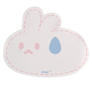 메이드온 귀여운 동물 마우스 패드, 삐질삐질 토끼, 1개