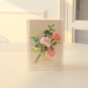 [모리앤]수채화를 닮은 레터링 미니꽃다발 박스, 1개, 베이비핑크