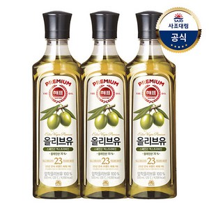 (G)[사조대림] 해표 올리브유 500ml x3병, 3개