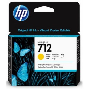 HP712 노랑 잉크 3ED69A 디자인젯T650 T630 T230 T250, 1개