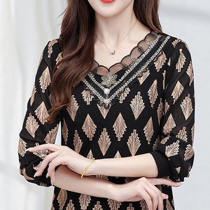 데일로엔 여성 골드 포인트 블라우스
