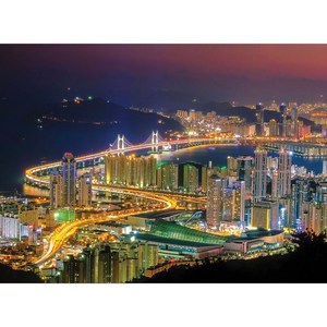 비엔퍼즐 부산 광안대교 야경 풍경 1000피스 직소퍼즐액자 BN10-100, 퍼즐만, 1개