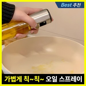 [안개분사]마인온 스텐 오일 스프레이 에어프라이어 기름병, 1개, 100ml