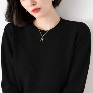 에쉬울프 여성용 라운드넥 니트 티셔츠