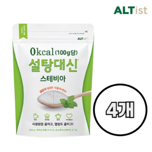 바이오믹스 설탕대신 스테비아 에리스리톨 설탕, 400g, 4개