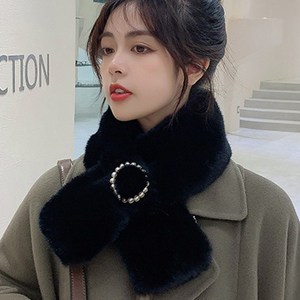 쿠마우 고급 쁘띠 밍크 스타일 겨울 여자 퍼 목도리