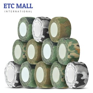 이티씨몰 자가점착 밴드 2.5cm 압박붕대 패턴 4종 모음 카모 포레스트 아마존 문빔 데저트 10+2