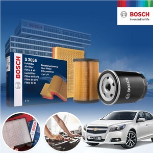 말리부 2.0/2.4 가솔린 BOSCH 에어크리너 오일필터 2종세트 5L 필요 a2451+o110 KPT-5560403 cs03027, 1개