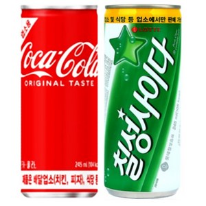 코카콜라 업소용 245ml 15개 + 칠성사이다 업소용 245ml 15개, 30개