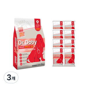 닥터도비 강아지 기능성 사료, 면역+눈건강, 2kg, 3개