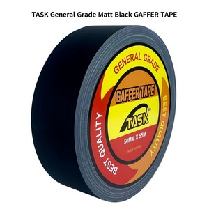 테스크 수출용(국내산) 개퍼테이프 무광 면테이프 50MM X 55M MATT BLACK, 1개